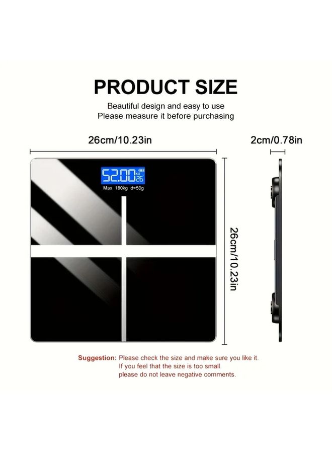 White Digital Body Weight Scale with Large LCD Display High Accuracy 396 lbs Capacity - Image 3