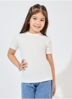 Styli Basic Fitted Round Neck T-Shirt  - Image 1