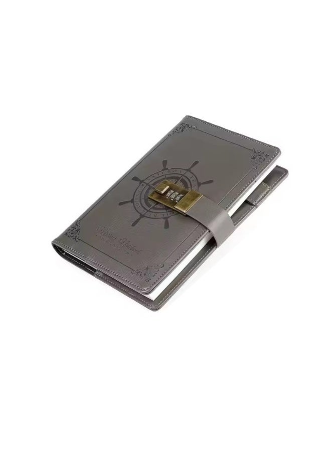 European Vintage Password Book Diary Book Business Notebook with Password Lock - Image 2