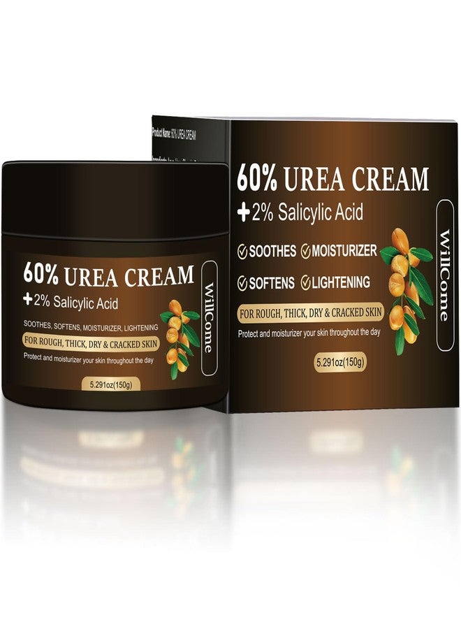 WillCome Urea Cream 60 Percent with 2% Salicylic For Feet Maximum Strength, Callus Remover Gel,Foot&Hand Care Cream Urea Lotion for Dry Cracked Heels and Feet Treatment& Repair,5.29 oz - Image 1
