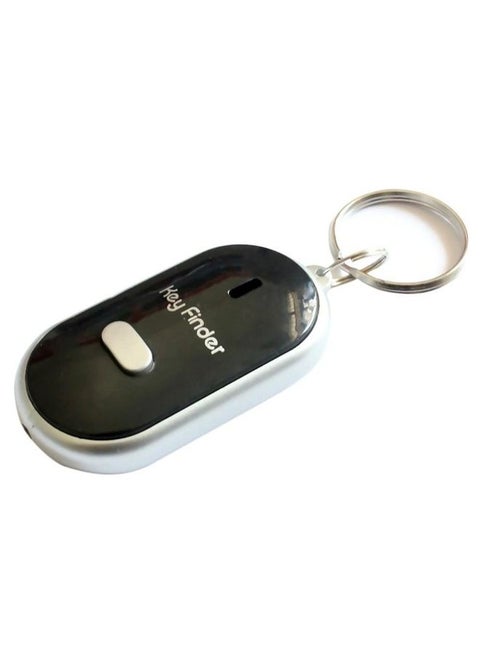 Mini LED Whistle Key Finder Flashing Beeping Remote Lost Keyfinder Locator Keyring for children(black)