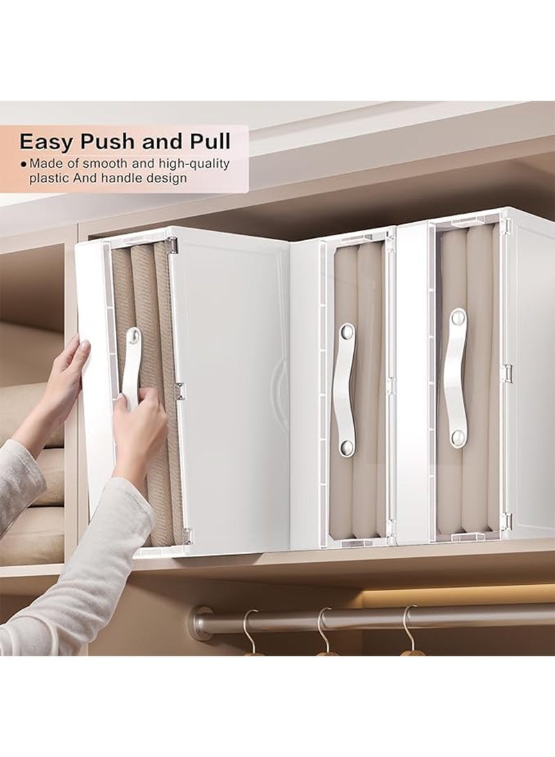 LIMOS Bed Sheet Storage Organizer Plastic Foldable Closet Sheets Bedding storage with Window Handle - Image 4