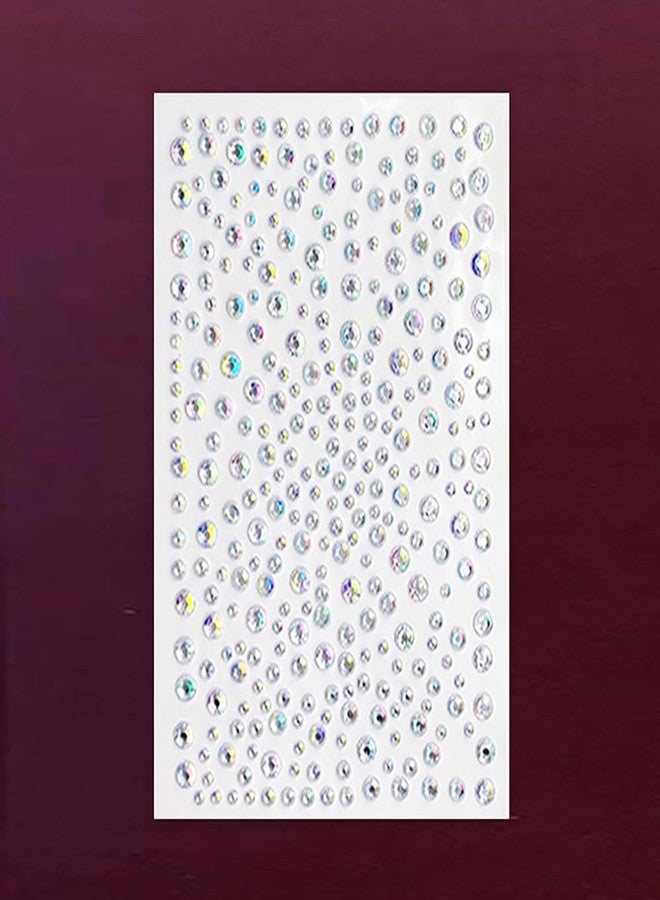 Leoars Rhinestone Face Gems 3/4/5/6mm Clear+Colorful Crystal Eye Jewel Mermaid Eye Gem Bindis,Self Adhesive Rainbow Makeup Diamonds Face Jewels for Women Nail Art Decorations, 4-Pack - Image 3