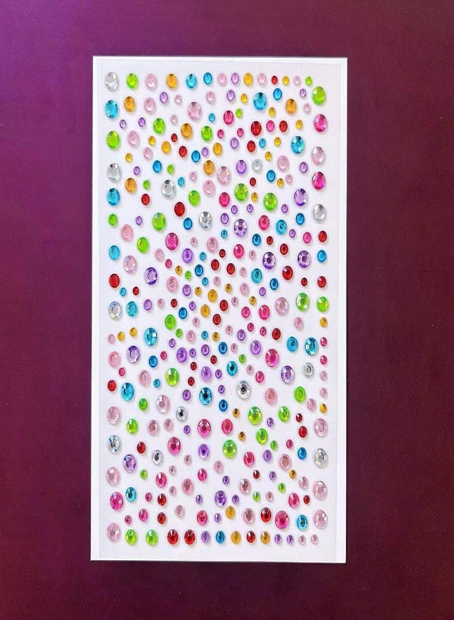 Leoars Rhinestone Face Gems 3/4/5/6mm Clear+Colorful Crystal Eye Jewel Mermaid Eye Gem Bindis,Self Adhesive Rainbow Makeup Diamonds Face Jewels for Women Nail Art Decorations, 4-Pack - Image 4
