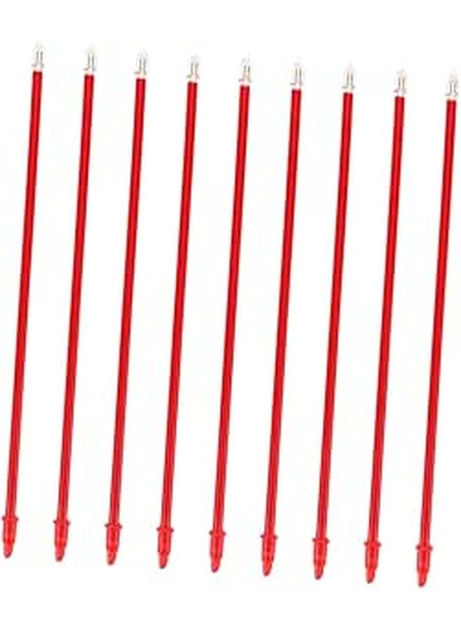 9Pcs Red Plastic Electric Incense Burner Sticks with LED Lights for Home Fragrance and Meditation - Image 1