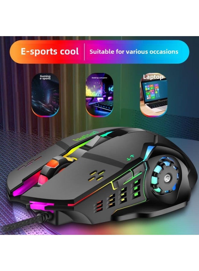 ماوس سلكي USB كتم الصوت صامت للمنزل والمكتب والكمبيوتر المحمول Cf E-sports Game Lol Male Interface-اللون: ✅【توصية مدير المتجر】 إصدار صوت أسود-مكتب الأعمال-واجهة غير لامعة: التكوين القياسي الرسمي - Image 5