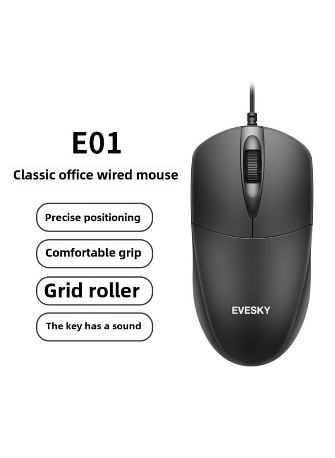 ماوس سلكي USB كتم الصوت صامت للمنزل والمكتب والكمبيوتر المحمول Cf E-sports Game Lol Male Interface-اللون: ✅【توصية مدير المتجر】 إصدار صوت أسود-مكتب الأعمال-واجهة غير لامعة: التكوين القياسي الرسمي - Image 1