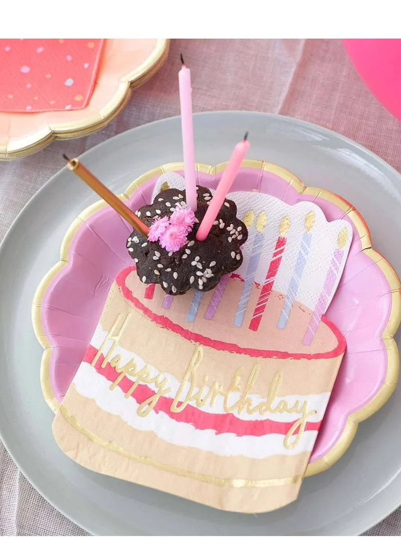 توكينج تيبلز Cake Shaped Party Paper Napkins