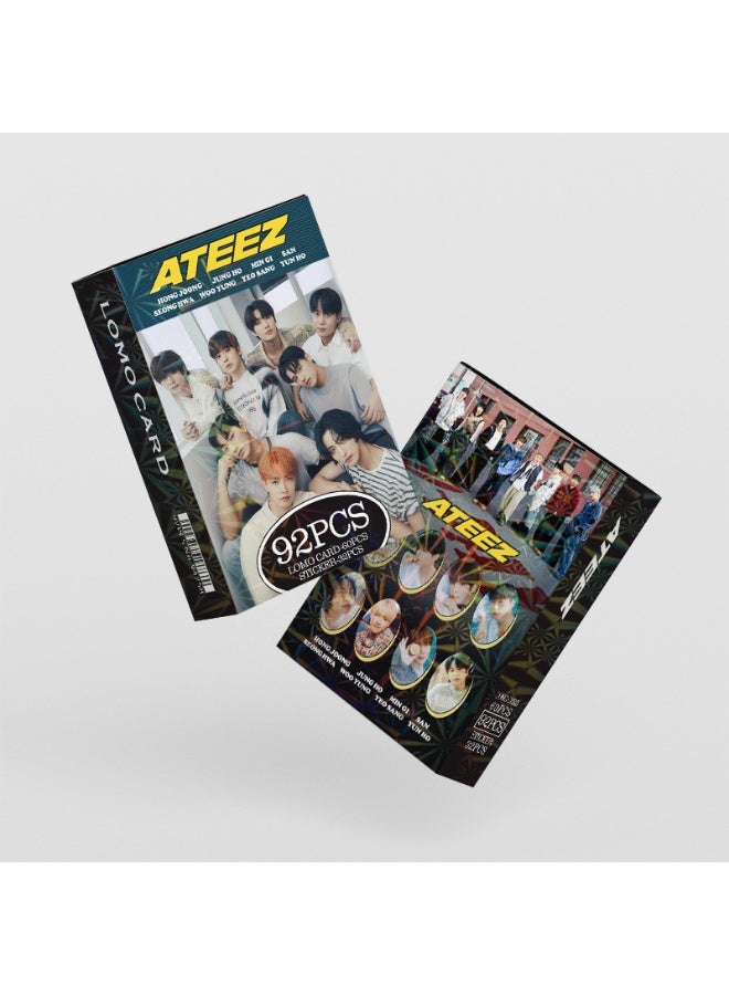 NIBEMINENT 92 Pcs Kpop ATEEZ THE WORLD EP.F Lomo Cards Card For Fans Collection Gifts - Image 1