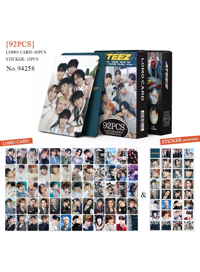 NIBEMINENT 92 Pcs Kpop ATEEZ THE WORLD EP.F Lomo Cards Card For Fans Collection Gifts - Image 2