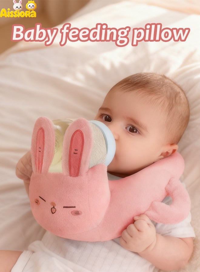 Aissiora Nursing Baby Feeding Pillow with Bottle Holder Anti-Vomiting Milk Support Relieves Sore Hands for Infant Feeding Daily Use - Image 1
