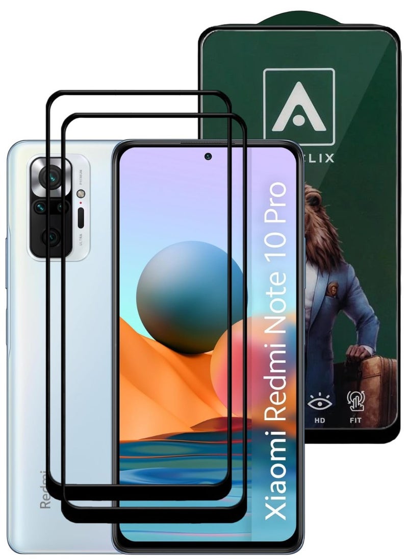 ACLIX 2 Pieces Antistatic ESD Dustproof Premium Quality High Definition Tempered Glass Screen Protector Designed For Xiaomi Redmi Note 10 Pro - Image 1