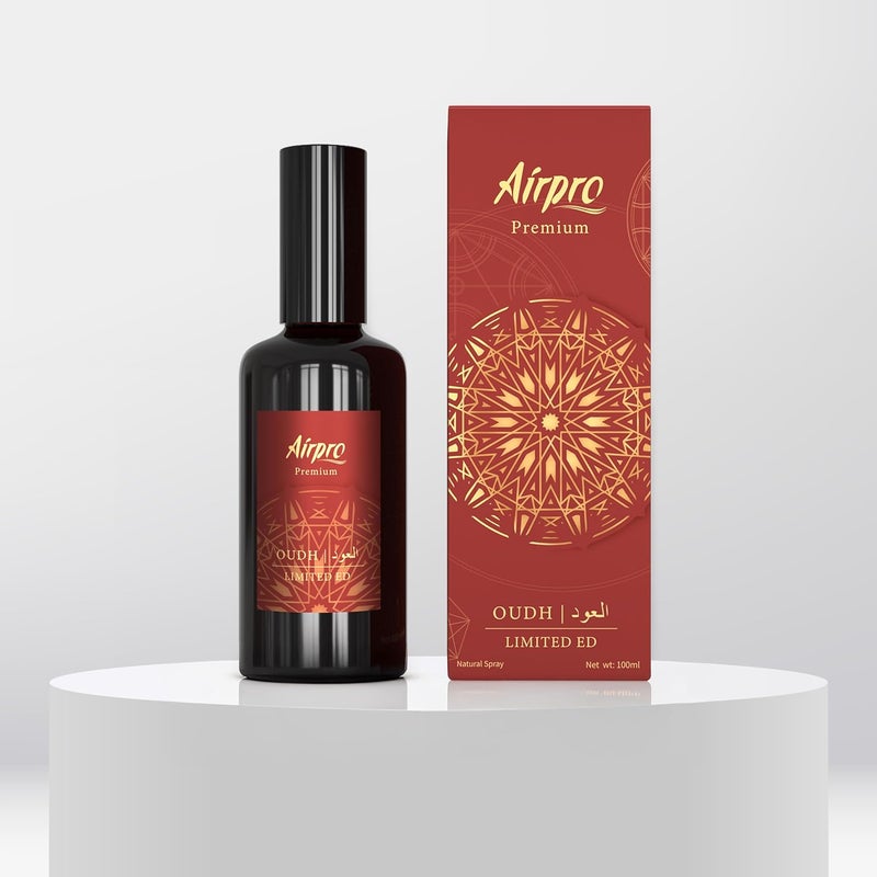 Airpro بخاخ عطر العود الفاخر - إصدار محدود لعطر السيارة | بخاخ عطر العود الفاخر طويل الأمد مع البرغموت، الورد و خشب الأجار | ملحقات سيارات فاخرة و معطرات سيارات 100 مل - Image 1