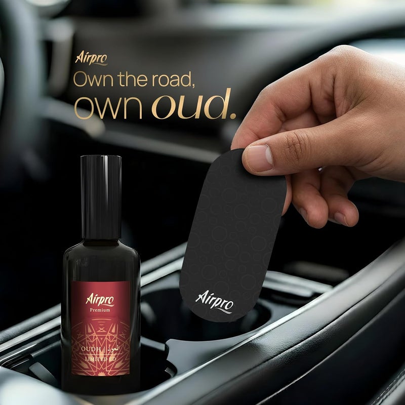 Airpro بخاخ عطر العود الفاخر - إصدار محدود لعطر السيارة | بخاخ عطر العود الفاخر طويل الأمد مع البرغموت، الورد و خشب الأجار | ملحقات سيارات فاخرة و معطرات سيارات 100 مل - Image 2
