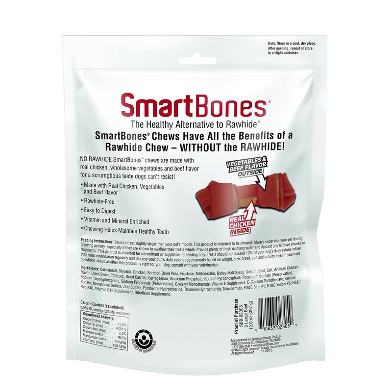 SmartBones Large Chews With Real Beef, Rawhide-Free Chews For Dogs, 3 Count - Image 2