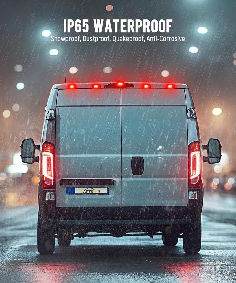 Partsam 5pcs Replacement for Ram Promaster 1500 2500 3500 Rear Cab Marker Roof Lights Rear Roof Mounted Cab Light Lamps Top Clearance Assembly 2014 2015 2016 2017 2018 2019 2020 w/replaceable Bulbs - Image 5