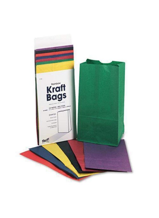 باكون أكياس كرافت من Creativity Street P0072140، ألوان زاهية متنوعة، 6 بوصات × 3-5/8 بوصة × 11 بوصة، 28 كيسًا  - Image 1