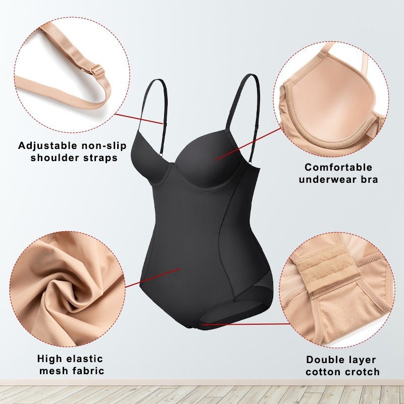 Summer Ultra-Thin Shaping Bodysuit with Tummy Control and Push-up, Lace-up Waist Cincher, Breathable Women's Shapewear - Image 4
