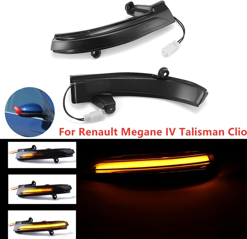 QASULER Side Mirror Turn Signal Light for Renault - Image 2