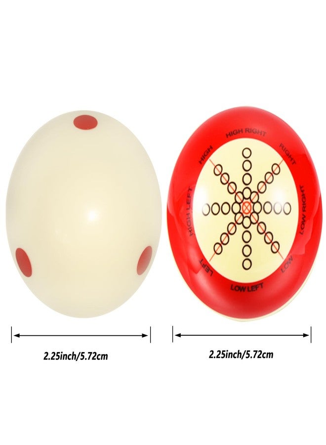 HEYLEAYAR 2 Pcs Billiard Training Cue Ball,Pool Cue Ball Practice with Dots,Inchluded Billiard Gloves,Pool Table Marker Dots,Billiard Balls Used in American Billiards Eight Balls - Image 3