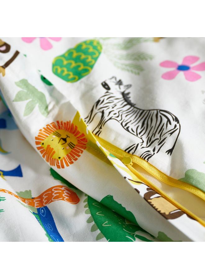 erorex Duvet cover and pillowcase, multicolour/jungle, 150x200/50x80 cm - Image 4