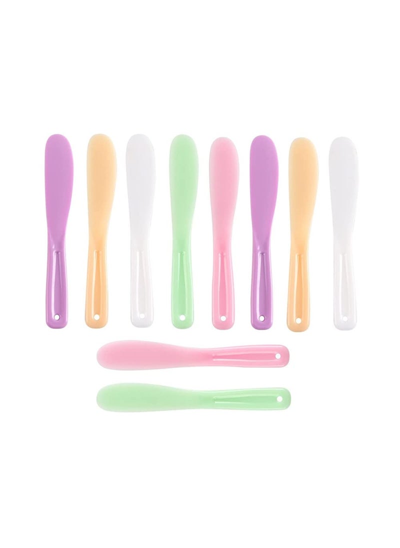 Honkenda Honkenda 10 Pack Disposable Makeup Mixing Spatula Spoon Scraper Reusable Cosmetic Beauty Facial Cream Scoop for Face Mask Stick DIY Lotions Applicator Colorful 