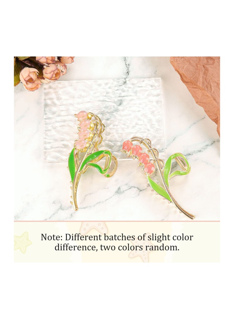 KASTWAVE 6 Pcs Flower Metal Hair Claw Clips Large Tulip Hair Claw Nonslip Hair Barrettes Strong Hold Hair Clamps Fashion Hair Accessories for Woman and Girls With Long Thick Thin Curly Hair - Image 5