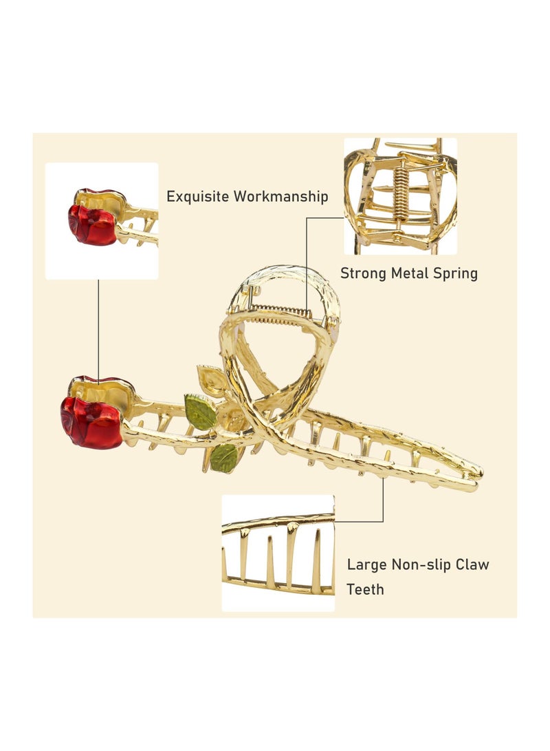 KASTWAVE 6 Pcs Flower Metal Hair Claw Clips Large Tulip Hair Claw Nonslip Hair Barrettes Strong Hold Hair Clamps Fashion Hair Accessories for Woman and Girls With Long Thick Thin Curly Hair - Image 4