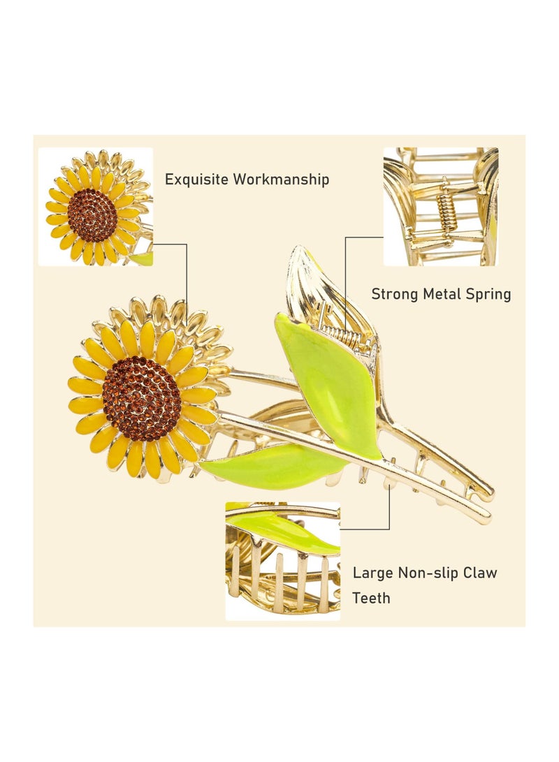 KASTWAVE 6 Pcs Flower Metal Hair Claw Clips Large Tulip Hair Claw Nonslip Hair Barrettes Strong Hold Hair Clamps Fashion Hair Accessories for Woman and Girls With Long Thick Thin Curly Hair - Image 3