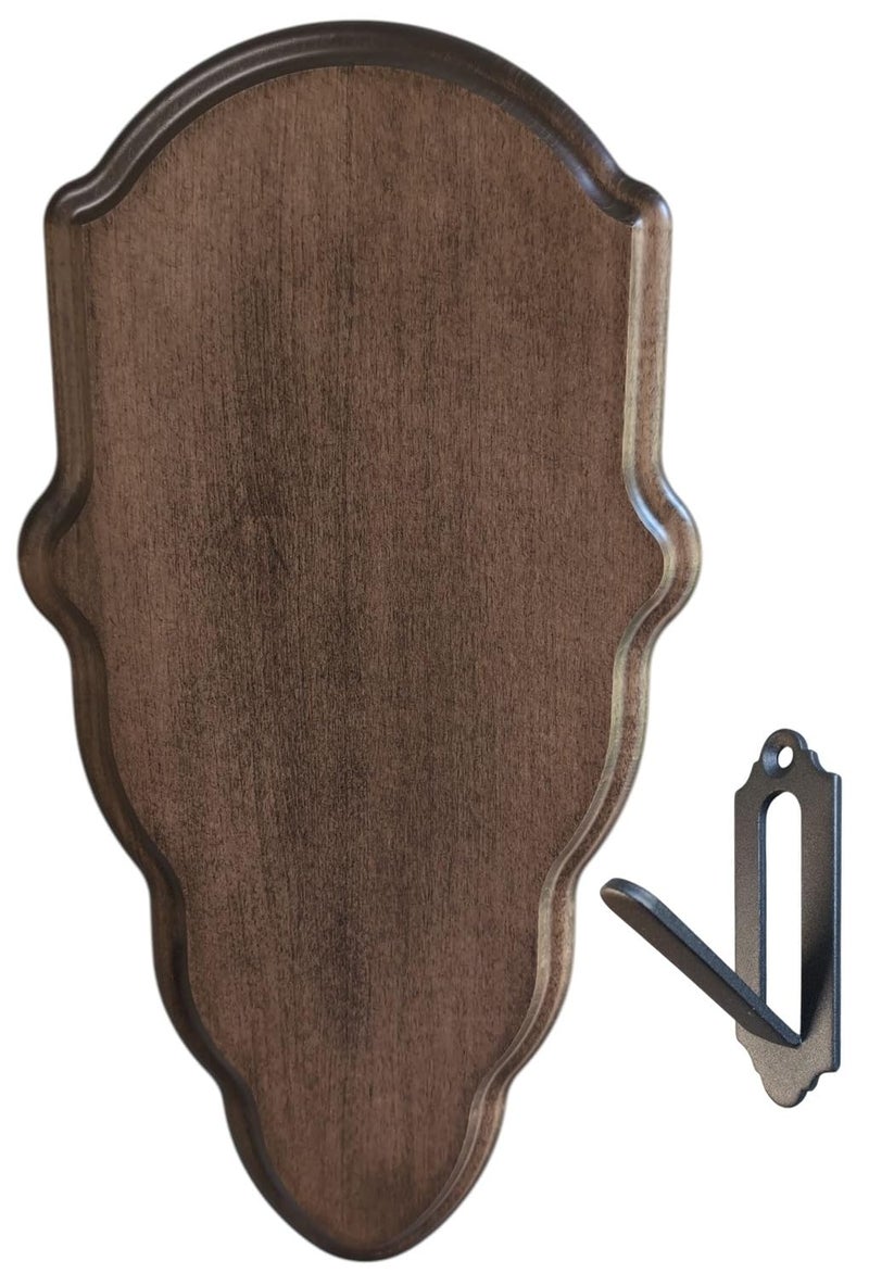 Cauff Deer Skull Mount Face Plate with Mounting Hardware, European Style, Whitetail (Walnut Finsh) - Image 1
