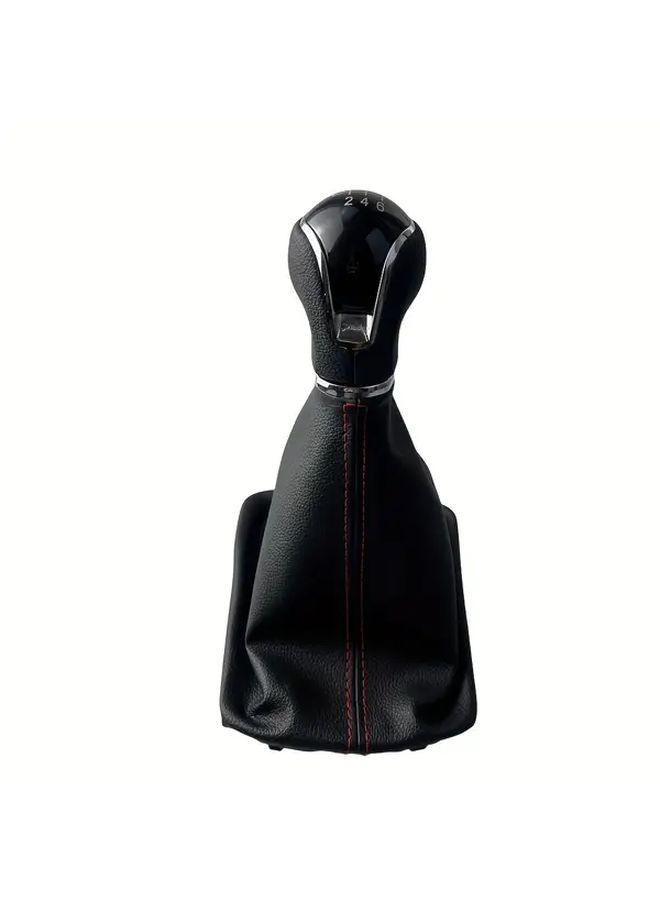 6 Speed Red Line Gear Shift Knob Gaiter Boot For Seat Leon 2012 2020 Manual - Image 3