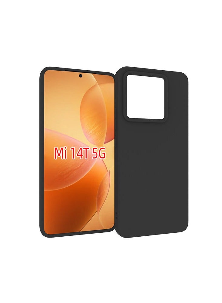 يوارب كينج غطاء حماية من السيليكون السائل الناعم المضاد للخدش لهاتف Xiaomi 14T 5G أسود - Image 1