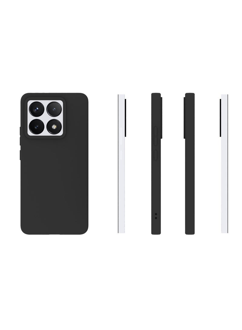 يوارب كينج غطاء حماية من السيليكون السائل الناعم المضاد للخدش لهاتف Xiaomi 14T 5G أسود - Image 5
