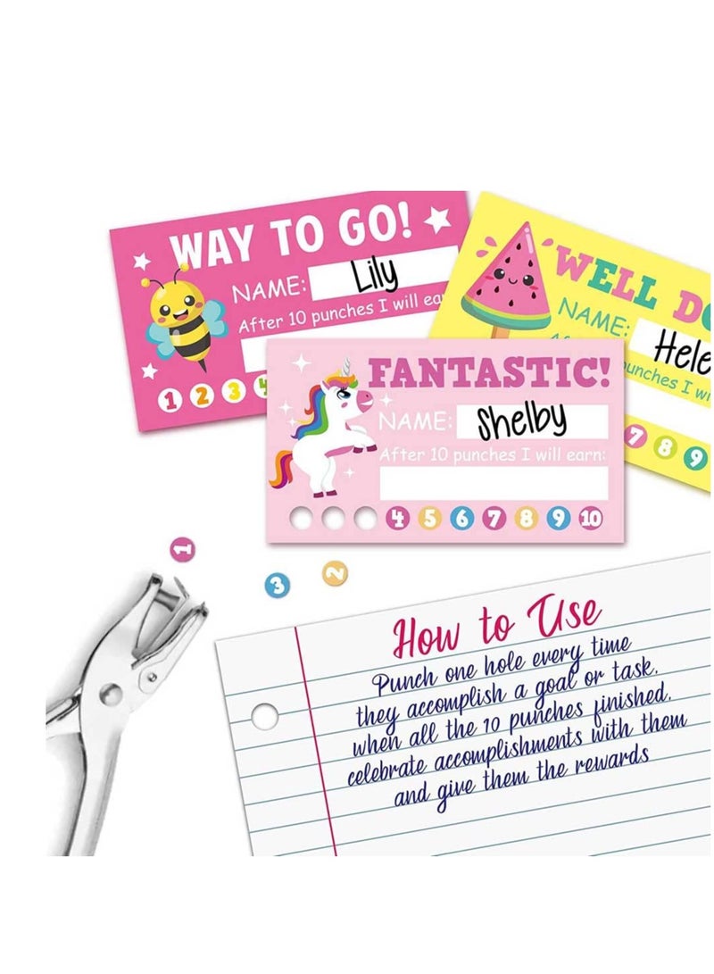 Barakah Student Behavior Incentive Punch Cards, Pack of 250 Reward Punch Cards - Incentive and Loyalty Cards for Business, Classroom, and Students - Student Awards, Teachers - 2 x 3 inches, 5 Styles - Image 4