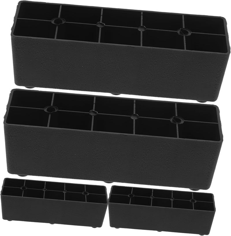 Balanced universal design Veemoon 4pcs Plastic Furniture Risers Anti-Skid Table and Couch Leg Elevators for Increased Height Durable Plastic Bed Raisers Easy to Install for Sofas Chairs and Appliances Global upgraded practical design Classic modern blend design Easy lifting build Detachable clean Surface safe Classic practical design Versatile application Anti topple design Multi-purpose Gulf climate upgraded quality General purpose premium build Seasonal & permanent compatible Globally popular elegant design Repeated use resistant selected material General standard crafted Local supply chain stock Season change compatible build Popular practical build Cross product combo compatible Mountain region eligible ship Hanging space save Modern warehouse management All-scene tailored quality Classified organized storage - Image 1