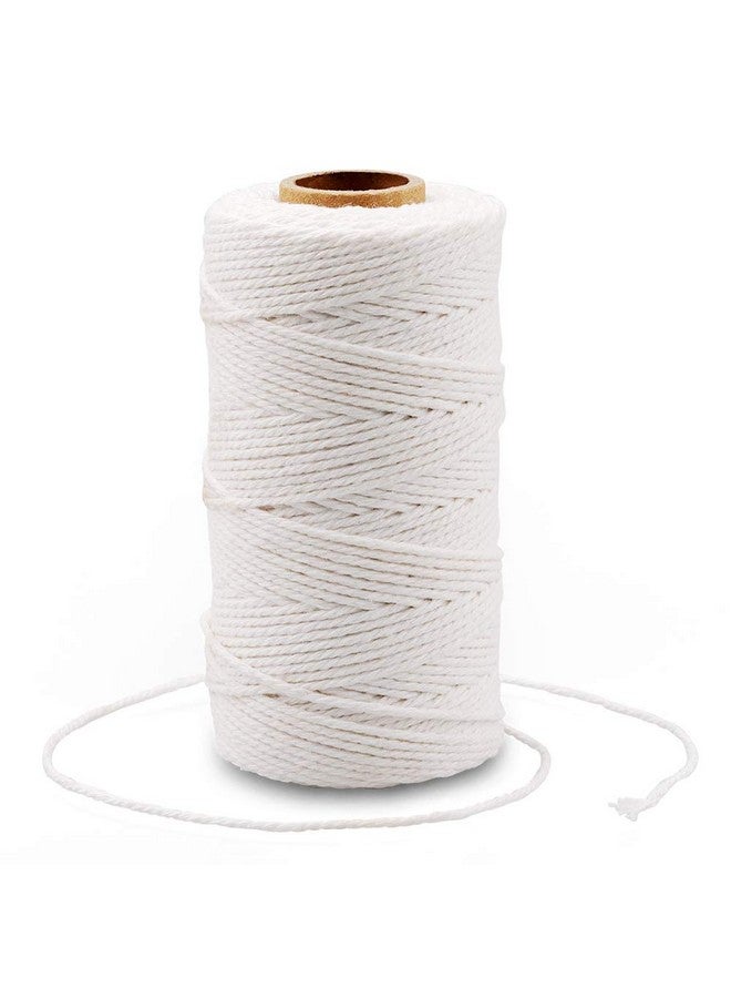 G2PLUS White String, Cotton Bakers Twine, 328 Feet 2MM Natural White Cotton String for Crafts, Gift Wrapping Twine, Home Decor, Gift Packaging - Image 1