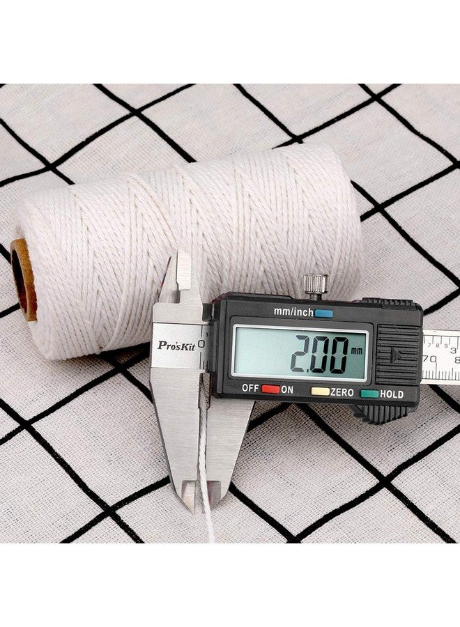 G2PLUS White String, Cotton Bakers Twine, 328 Feet 2MM Natural White Cotton String for Crafts, Gift Wrapping Twine, Home Decor, Gift Packaging - Image 3