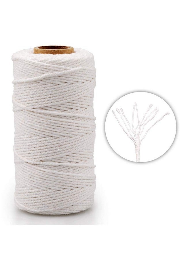 G2PLUS White String, Cotton Bakers Twine, 328 Feet 2MM Natural White Cotton String for Crafts, Gift Wrapping Twine, Home Decor, Gift Packaging - Image 2