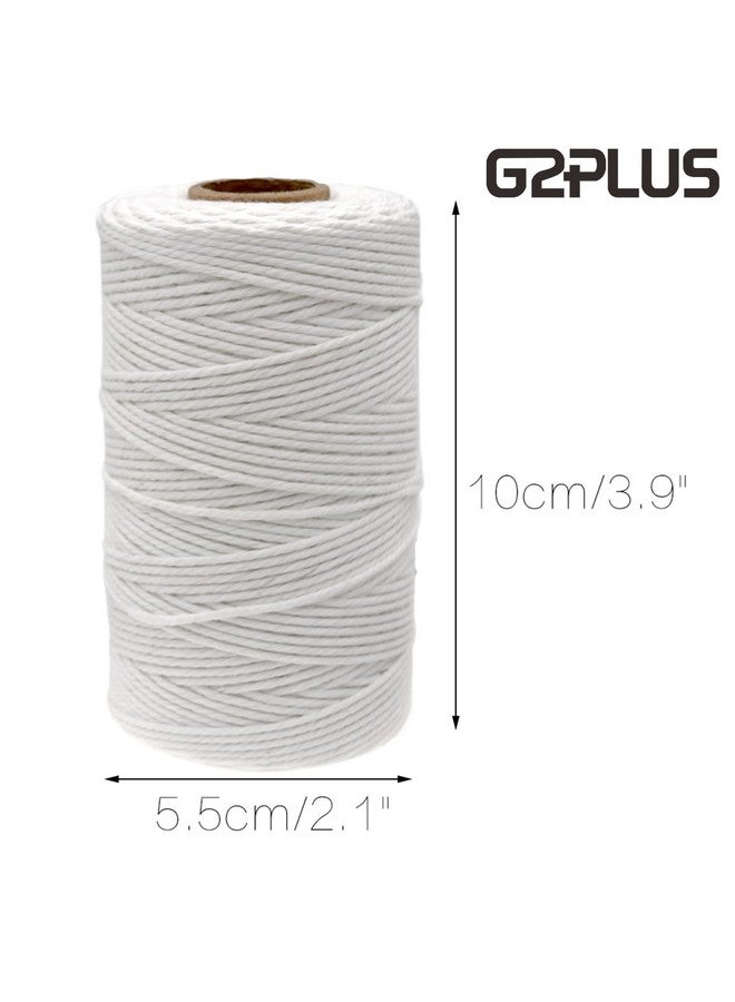G2PLUS White String, Cotton Bakers Twine, 328 Feet 2MM Natural White Cotton String for Crafts, Gift Wrapping Twine, Home Decor, Gift Packaging - Image 4