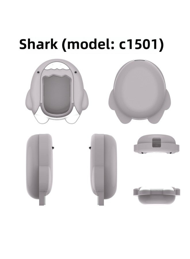 general Suitable For Tuo Ma Ge Zi Tamagotchi Original Yuan Zu Machine Electronic Game Machine Silicone Protective Cover-Product Color:C1501 Shark - Image 1