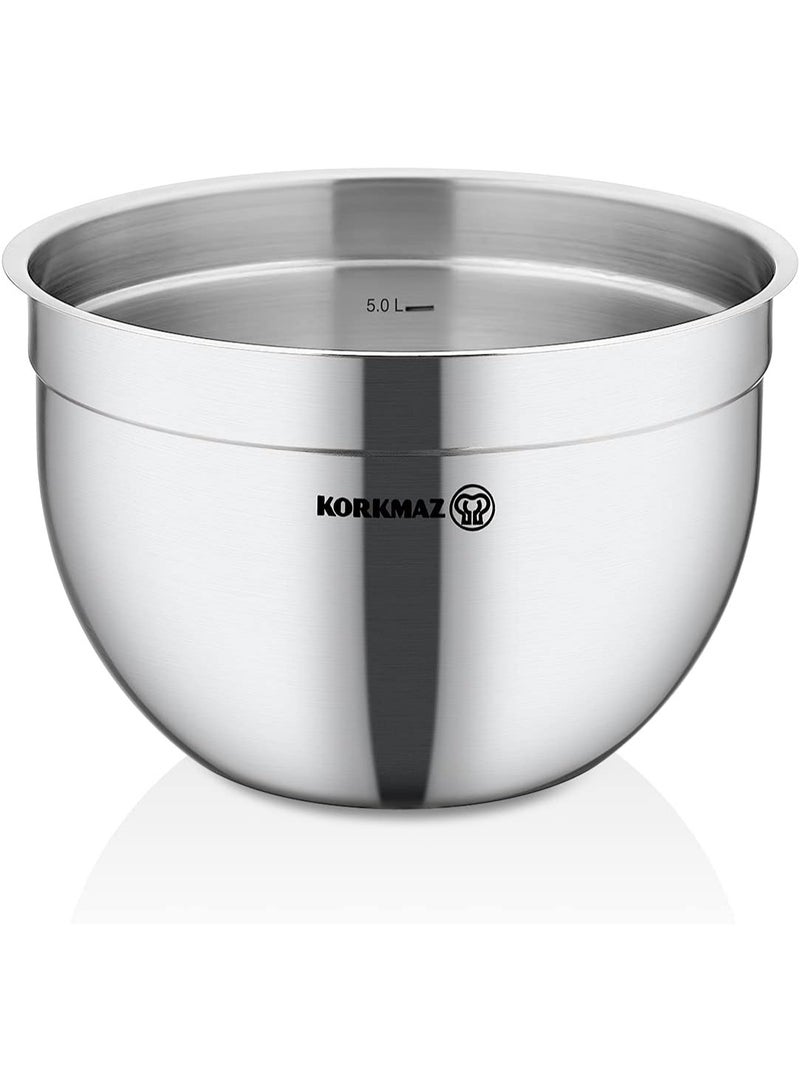 كوركماز بولة تقديم جاسترو من كوركماز، لتحضير الطعام من ستانلس ستيل، 8.5 لتر فضى 1 قطعة A2778