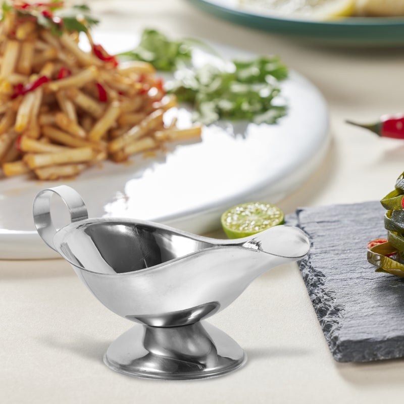 Stainless Steel Sauce Pot Sauce Storage Holder Home Sauce Container Restaurant Sauce Cup (21x9.5x8cm) - Image 3