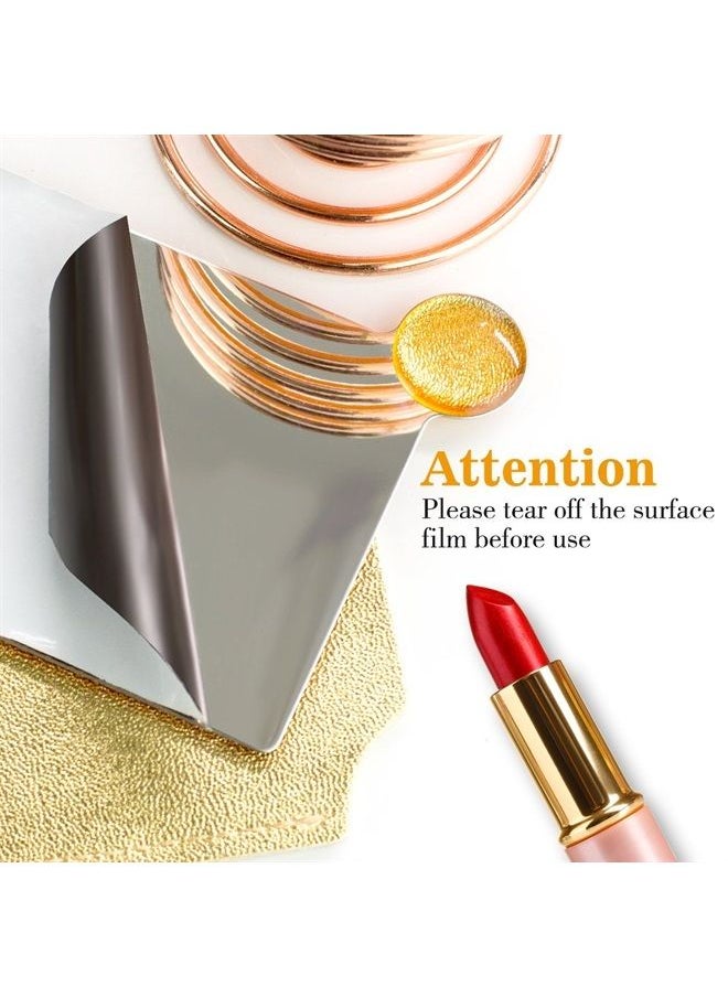 IBEET Unbreakable Stainless Steel Makeup Mirrors,Vanity Mirror Small for Purse Handbag Travel, Rectangular Handheld Compact Pocket Mirror Tiny Wallet Mirror Plate for Makeup  - Image 2