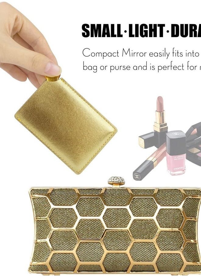 IBEET Unbreakable Stainless Steel Makeup Mirrors,Vanity Mirror Small for Purse Handbag Travel, Rectangular Handheld Compact Pocket Mirror Tiny Wallet Mirror Plate for Makeup  - Image 3
