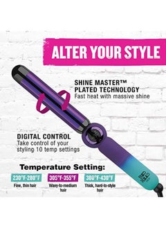 BED HEAD Rough Volume Clamp Free Digital Curling Wand, 1-1/4" Inch  - Image 4