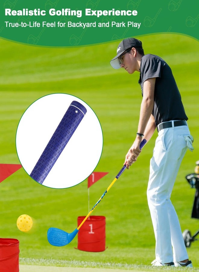 HOTWIND Backyard Golf Game Clubs 2 Pack with 5”x 3.5” Oversize Heads and 36” Lightweight Carbon Shaft for Adults Play Outdoor Golf Yard Game in Grass Parks and Yards Hit Plastic and Foam Balls - Image 4