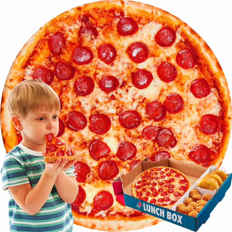 Acteb Pepperoni Pizza Blanket Baby Stuff Shower White Elephant Gifts for Kids Throw Blankets Wrap Swaddle Toddler Boy Girl Party Novelty Gag Pets Soft Fleece 40in - Image 1