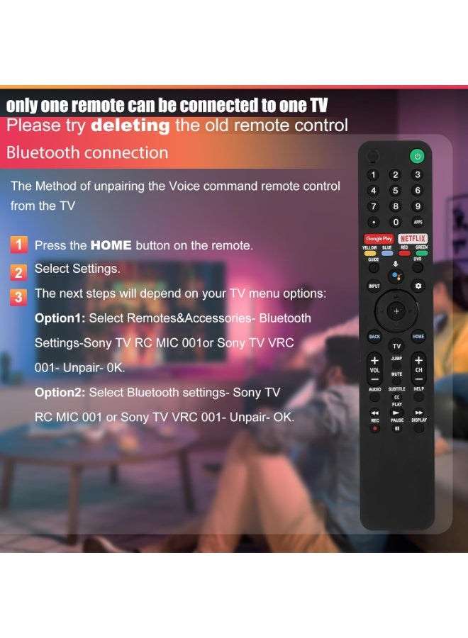 أم جي زي جهاز تحكم عن بعد بديل لأجهزة تلفزيون سوني مزود بوظيفة الصوت RMF-TX500U، بديل لجميع أجهزة التحكم عن بعد الصوتية لأجهزة تلفزيون سوني/سوني برافيا - Image 2