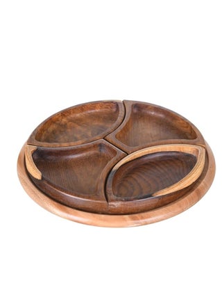 Natural Sarsooh Wood Nut and Dessert Plate - 7 Movable and Hand Made Flush Surface Made from Food Grade Natural Sarsooh Wood 4 pieces - pzsku/Z61F426E449463BBC2099Z/45/1748467306/ec52ee8e-433e-4313-8f5e-3c59f6a201c3