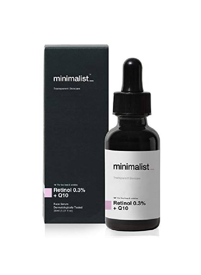 MINIMALIST 0.3% Retinol Face Serum For Anti Aging | Night Face Serum With Retinol Q10 To Reduce Fine Lines Wrinkles | For Women Men  - Image 2